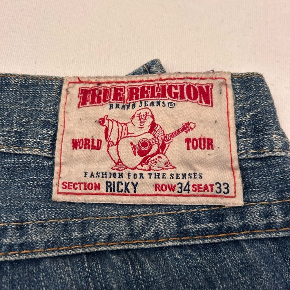 True Religion Men's Ricky Five Pocket Jeans 34x33 Made In USA